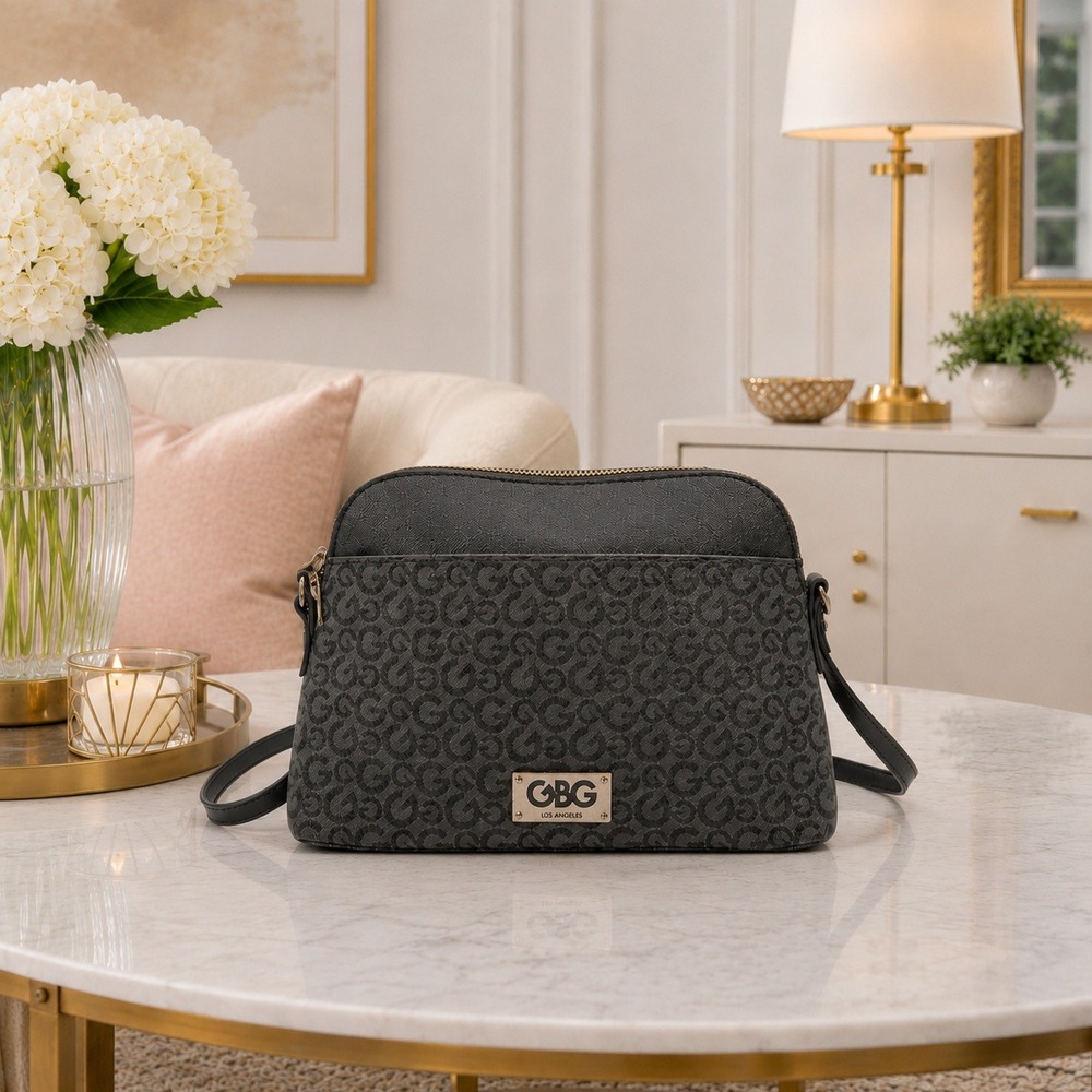 GBG‎ Los Angeles Monogram Crossbody Purse Black